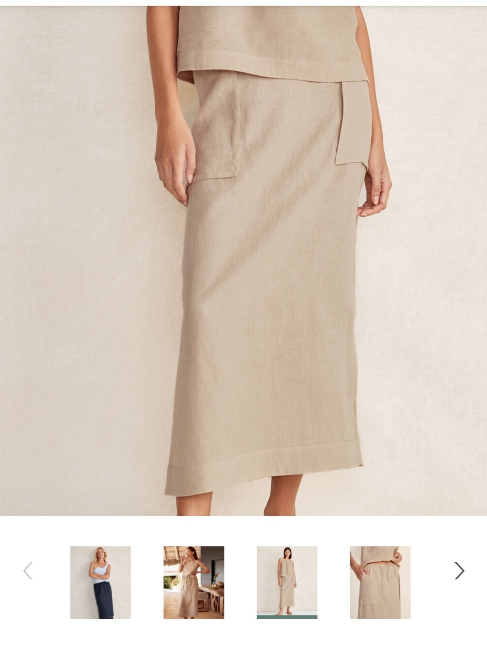 Haven well within cargo pocket linen skirt